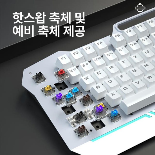 최강 독거미 게이밍 키보드 마우스 세트 블랙 블루 축 노트북 데스크탑 - 상세 이미지 2