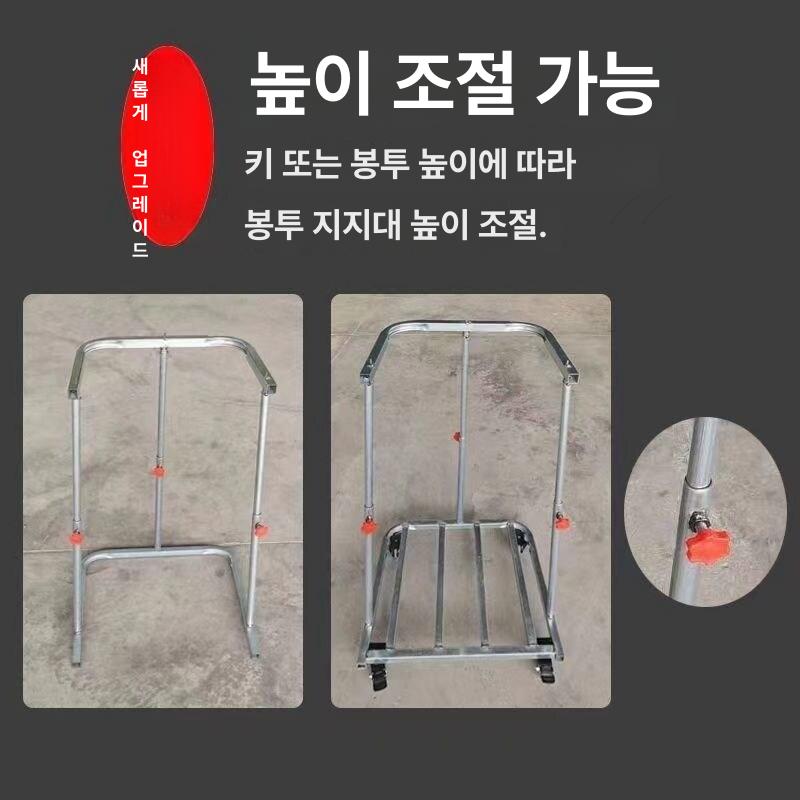 마대걸이 분리수거 프레임 견고한 스테인리스 이동식 높이조절 마대거치대 받침대 바퀴 없음 - 상세 이미지 4