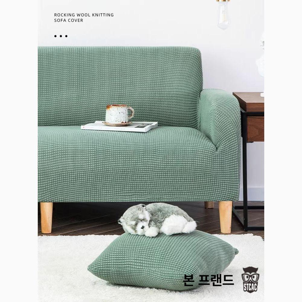 인테리어 소파커버 고탄력 풀커버 생활방수 스트라이프 맞춤핏 슬립커버 탄성 - 상세 이미지 2