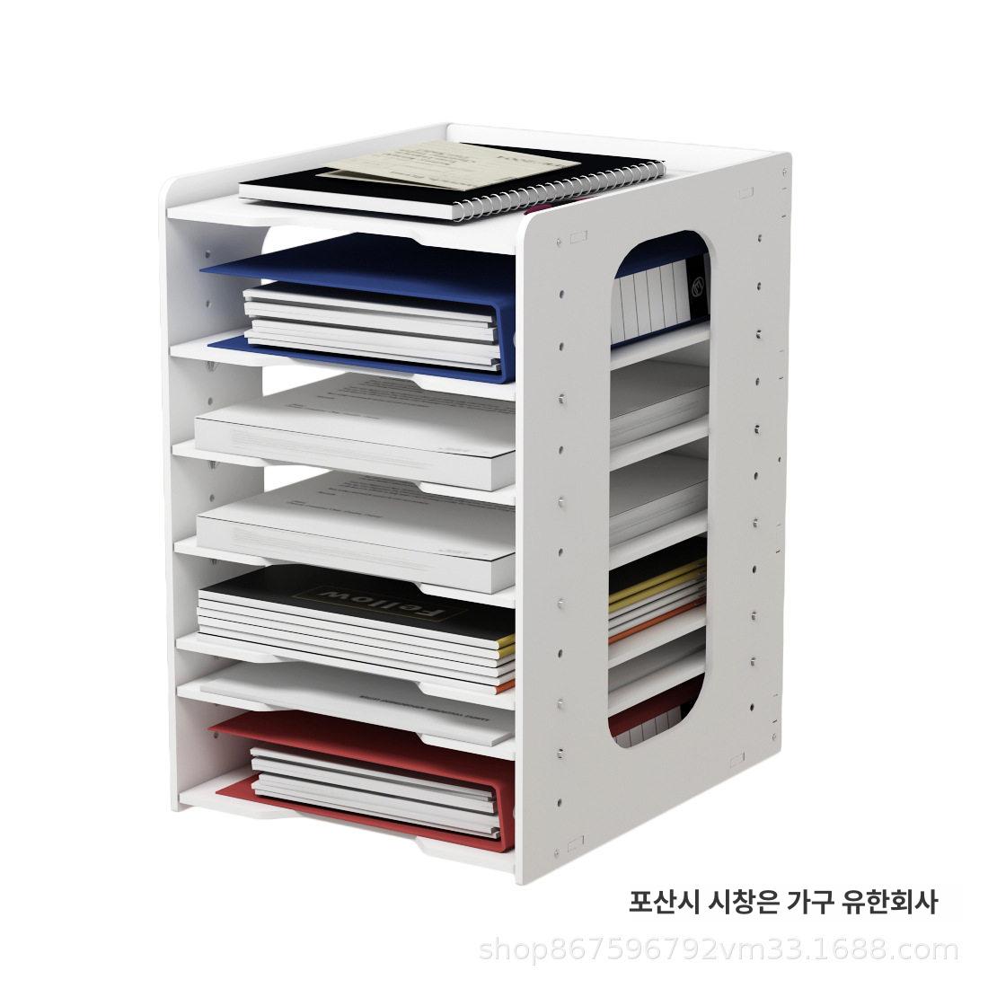 종이보관함 수납함 세로형 종이함 6단 서류함 A 정리함 5단 트레이 포함 - 상세 이미지 5