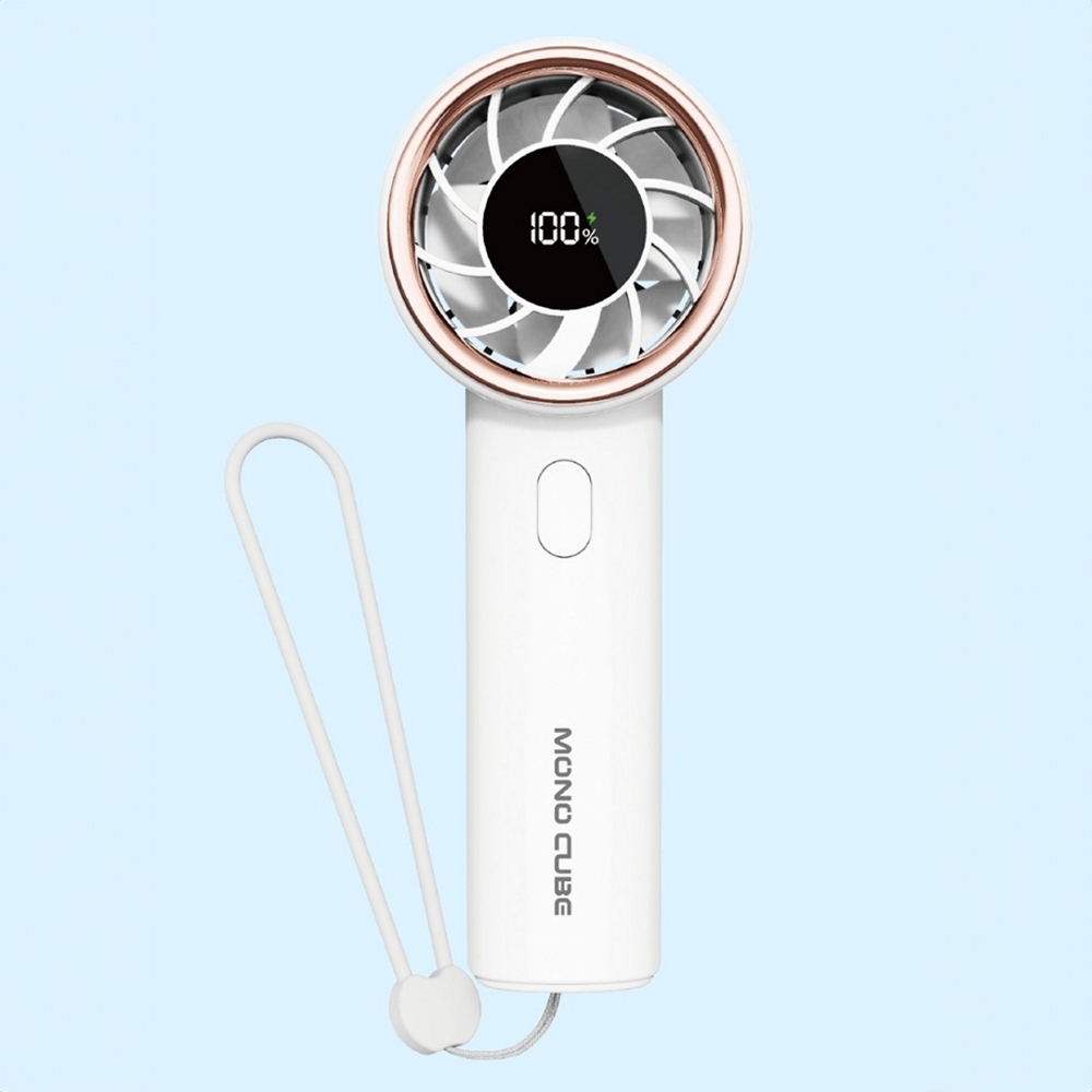 모노큐브 BLDC 100단 휴대용 핸디 무선 써큘레이터형 5엽 선풍기 C충전 2000mAh - 상품 이미지