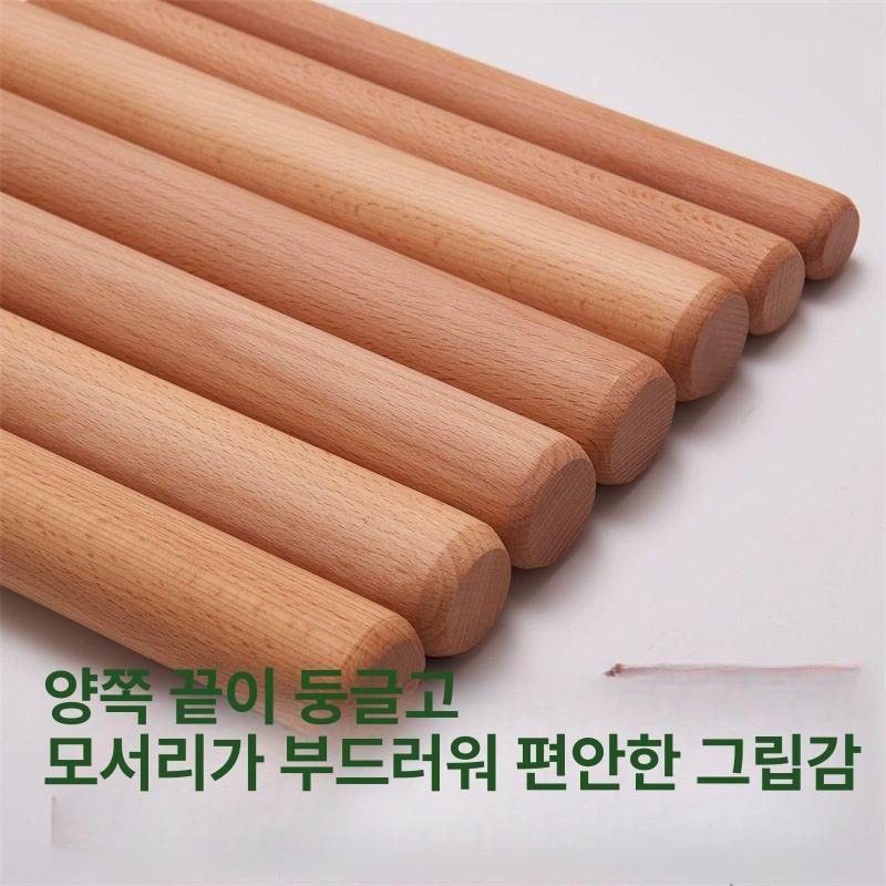 나무 밀대 제빵 순록 도구 케이크 베이킹 롤러 30cm 1.6cm - 상세 이미지 4