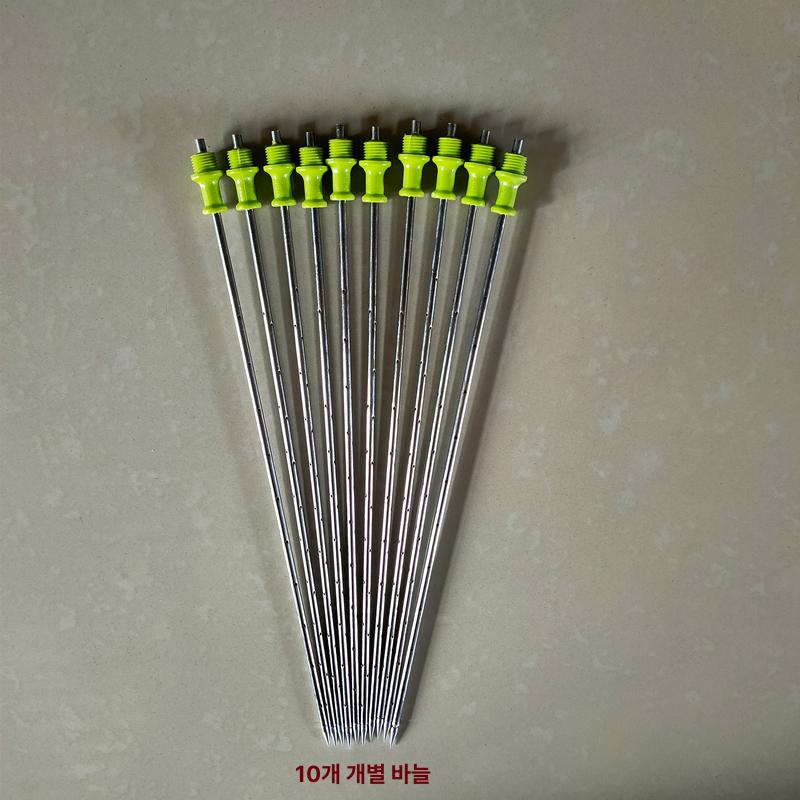 버섯 침봉기 바늘 주수기 느타리 표고 T자형 재배 직선형 30cm 10개 세트 호스 포함 - 상세 이미지 4