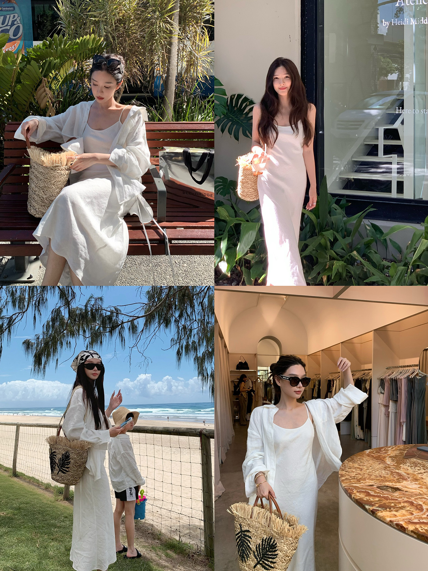 ShihWei 여성린넨셔츠 긴팔 자외선차단 얇은 봄 여름 린넨100 셔츠블라우스 - 상세 이미지 4