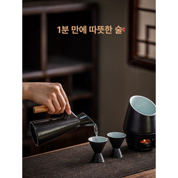 고급스러운 전통 사케잔 세트 도쿠리 혼술 집들이선물 소주잔 - 상세 이미지 4