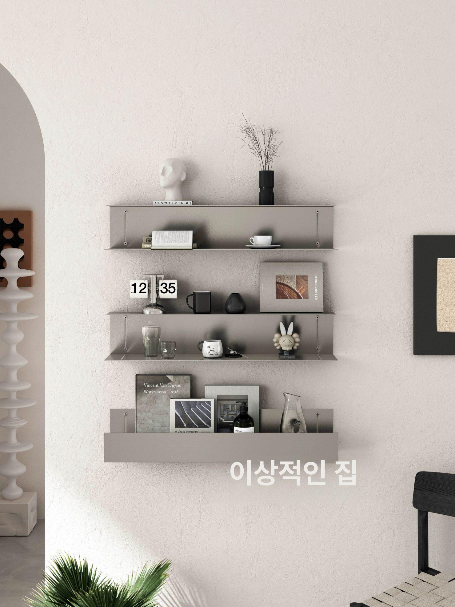 벽선반 진열대 철제 스테인리스 스틸 인테리어 랙 수납 디스플레이 모던 - 상세 이미지 2