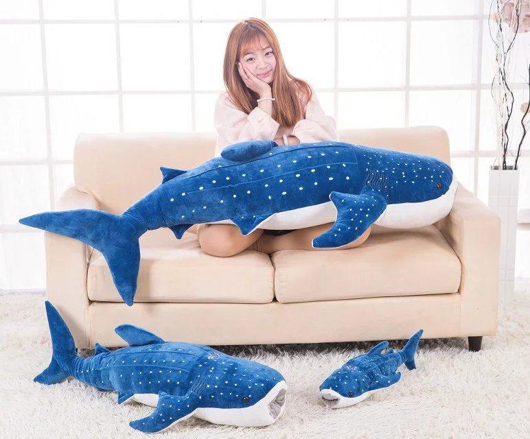 유니크한 오키나와 대형 상어 고래 귀여운 인형 딥씨블루웨일 1m 0.92kg - 상세 이미지 2