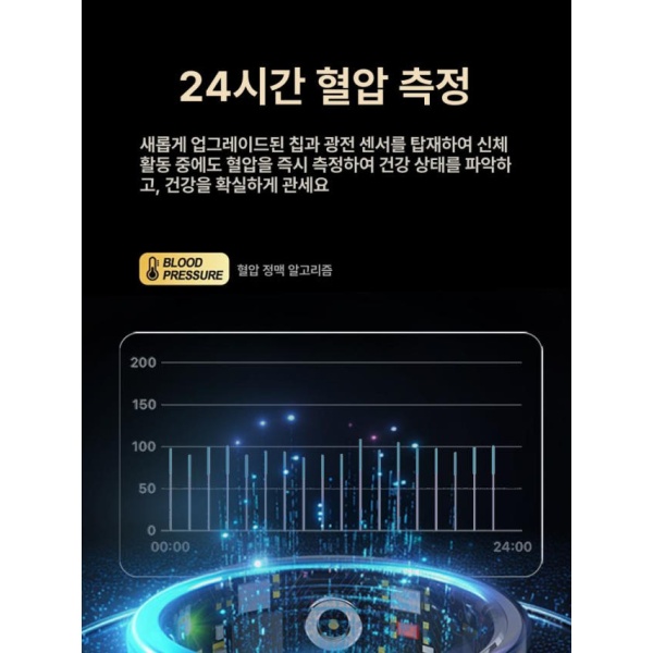 프리미엄 스마트링 혈압 혈중당 혈당 연속혈당측정기 건강 모니터링 블루투스 측정 - 상세 이미지 5