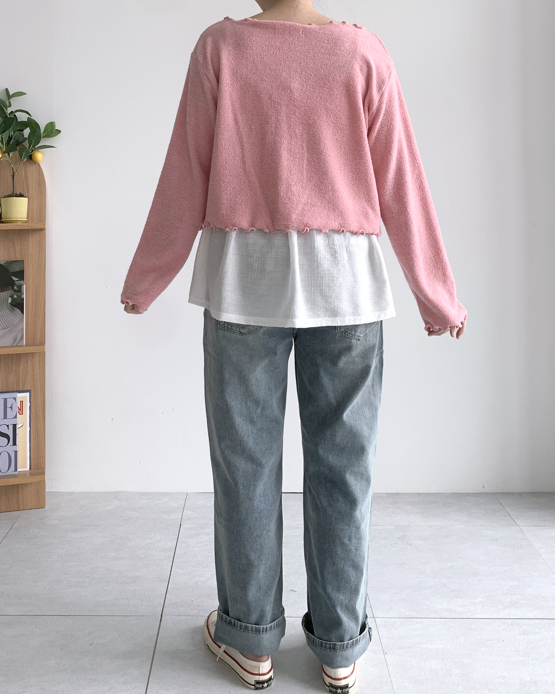 [2SIZE] 레이어드블라우스 빅사이즈 프릴블라우스 끈나시블라우스 이미지 8
