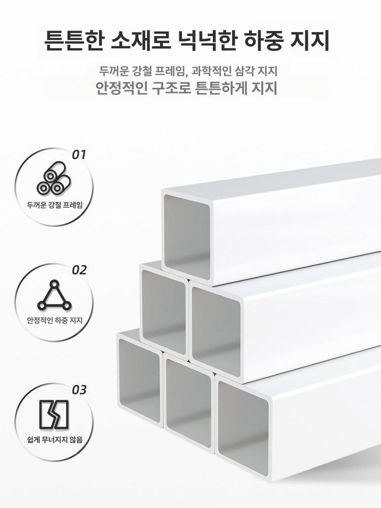 침대머리장 높은협탁 슬림협탁 화이트 공간 좁은 활용 이중층 80x20cm 실버오크+화이트 - 상세 이미지 5