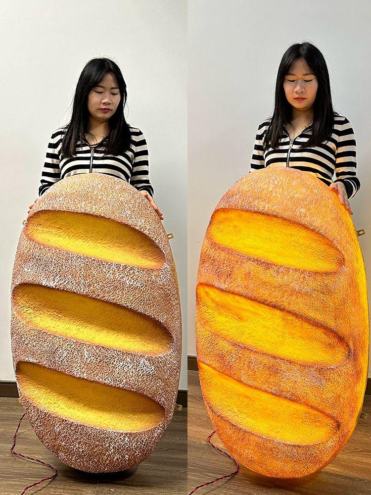 벽걸이 소금빵 모형 베이커리 간판 매장 크루아상 조형물 스타일 2 100cm 햄버거 - 상세 이미지 3