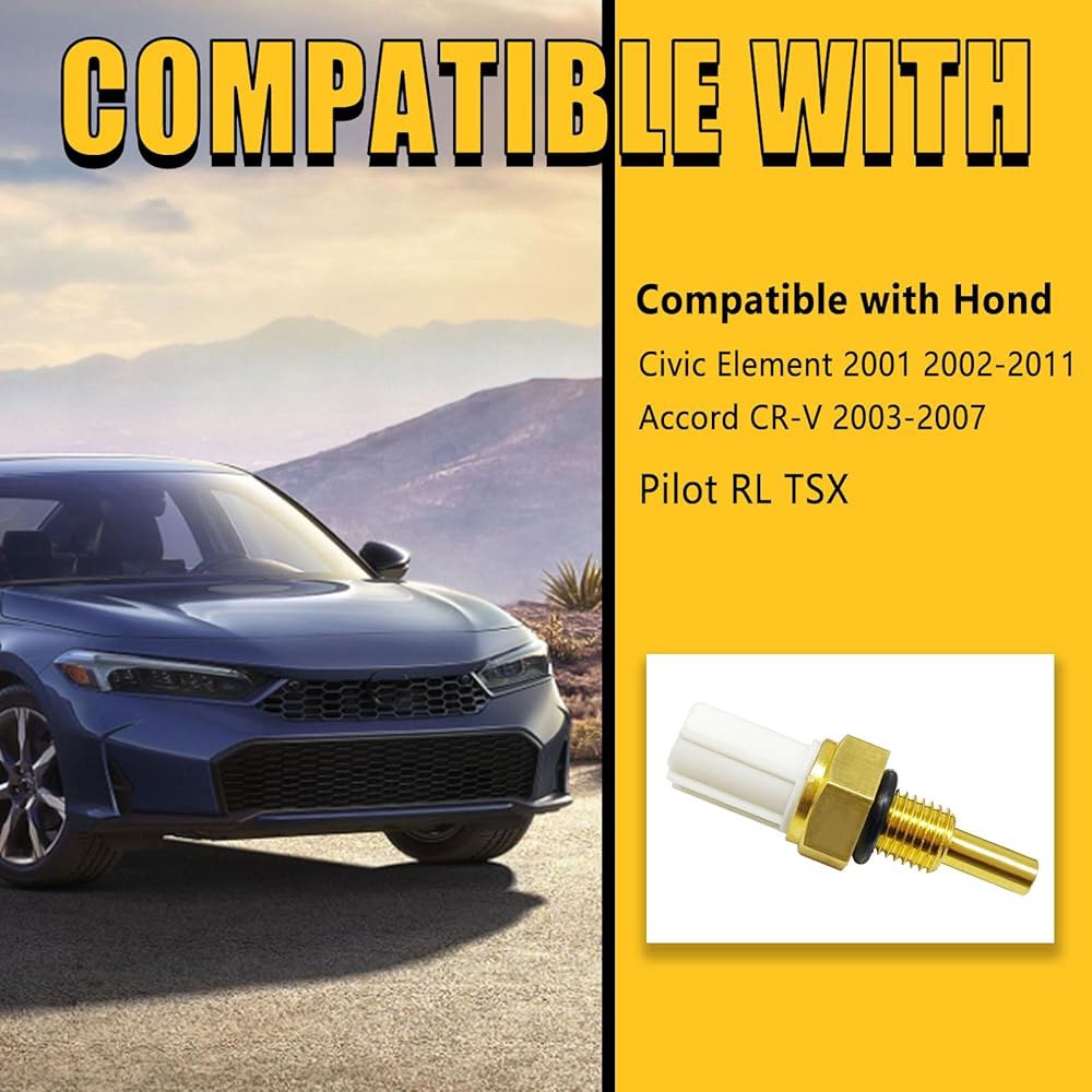 혼다 어코드 시빅 엘리먼트 CR-V Acur RL TSX TL MDX 냉각수 온도 센서 교체 # 37870-PLC-004, 37870PNA003과 호환되는 아이호스 엔진 - 상세 이미지 3