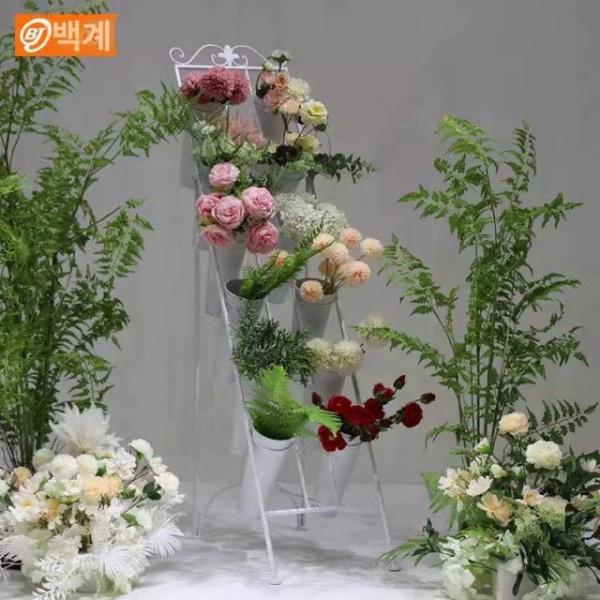 프리미엄 꽃다발 철제 진열대 화분선반 버킷 거치대 - 상세 이미지 2