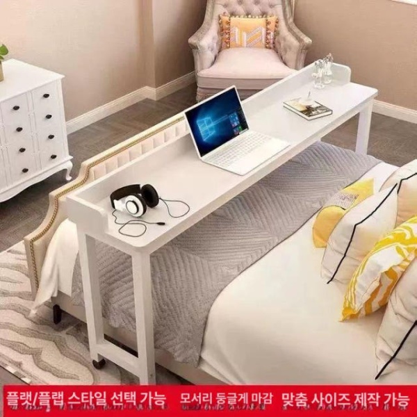 프리미엄 이동식 침대위 테이블 탁자 따뜻한 간이 바퀴달린 사이드 - 상세 이미지 2