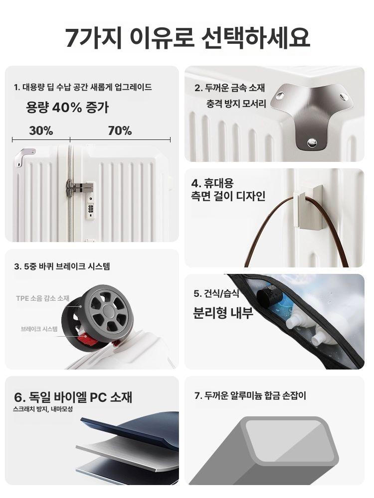 캐리어 26인치 방수 32인치 여행가방 케이스 트렁크 출장용 경량 - 상세 이미지 2