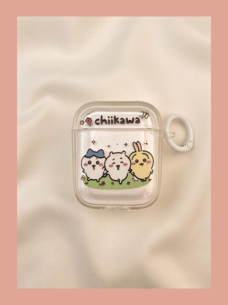 치이카와 에어팟 케이스 4 3 2 1세대 프로 2세대 무선 블루투스 이어폰 보호 하드 커버 후크 포함 AirPods Pro 3세대 - 상세 이미지 4
