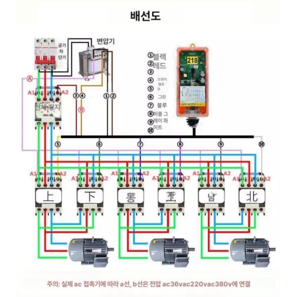 산업용 호이스트 무선 리모컨 원격제어 스위치 수신 원격 삼방형 - 상세 이미지 4