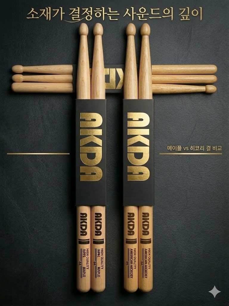 AKDA 메이플 드럼스틱 5A 1세트 입문용 연습용 이미지 4