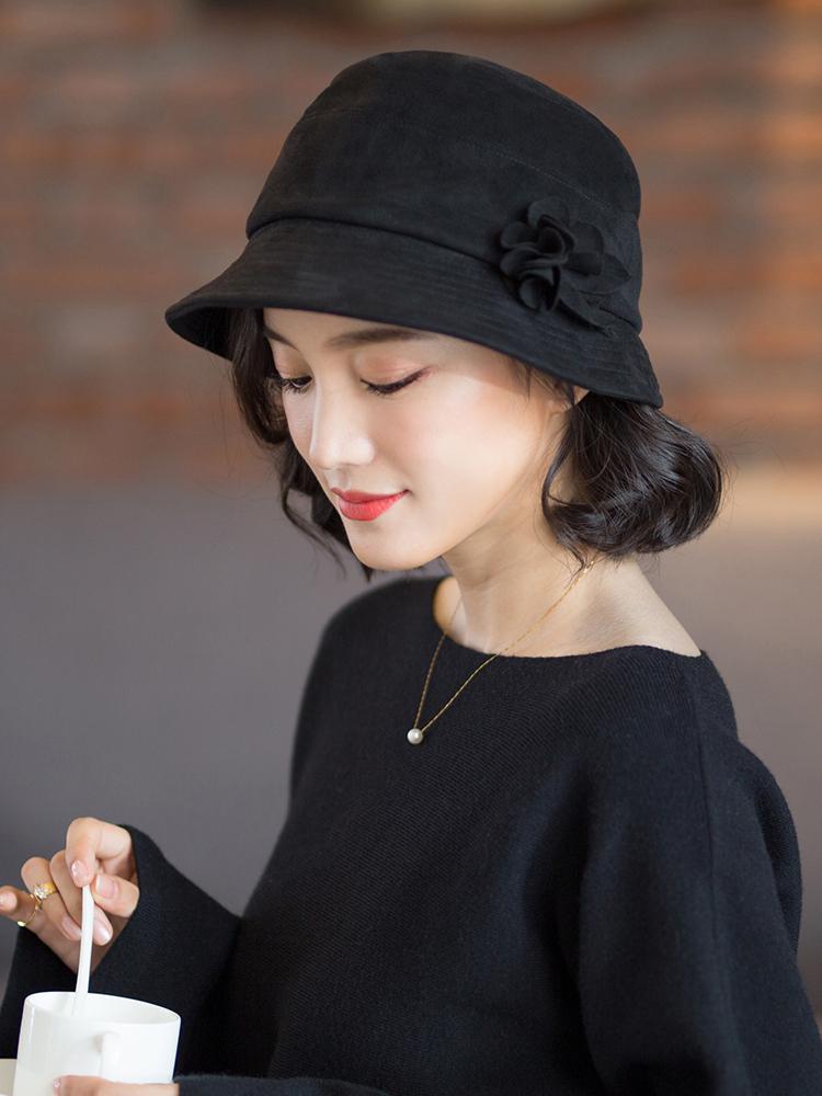 모자 가발달린 짧은머리 여성용 여름 커트 블랙 조절 가능 - 상세 이미지 3