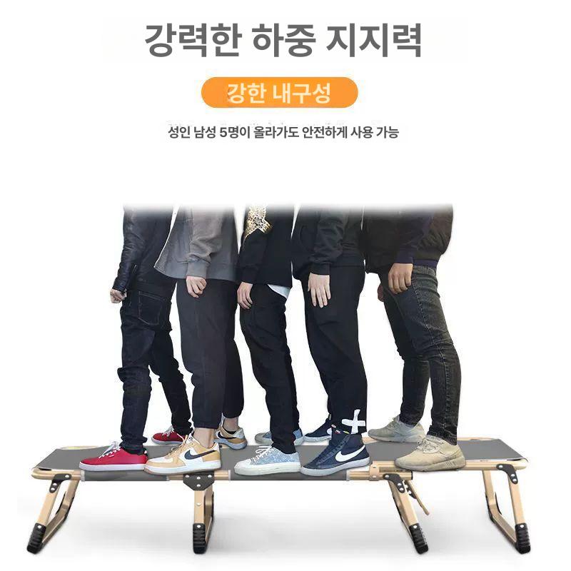야전 침대 야외용 접이식 캠핑 간이 베드 병원 사무실 휴대용 야상 - 상세 이미지 3
