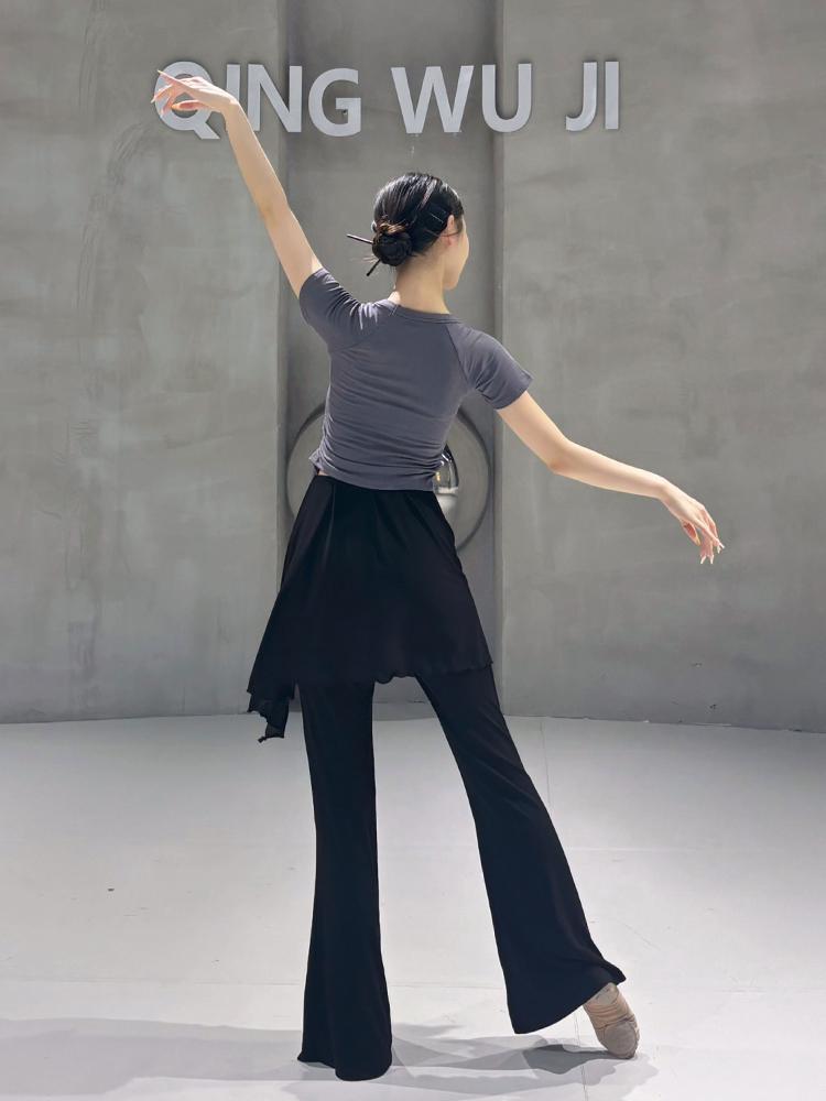 재즈바지 연습복 입시복 트레이닝 댄스복 무용 하의 부츠컷 스웨트 - 상세 이미지 4