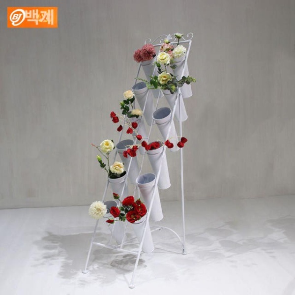 프리미엄 꽃다발 철제 진열대 화분선반 버킷 거치대 - 상품 이미지