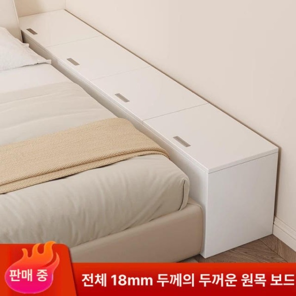실용적인 침실 원목 틈새 협탁 미니 수납장 선반 침대 사이드테이블 - 상세 이미지 4