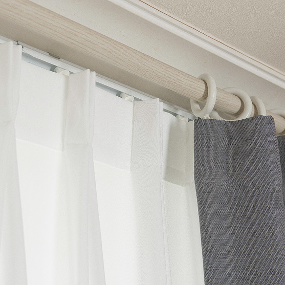 프리미엄 도톰 쉬폰커튼 화이트 이음선없는 나비주름 맞춤제작 높이260이하