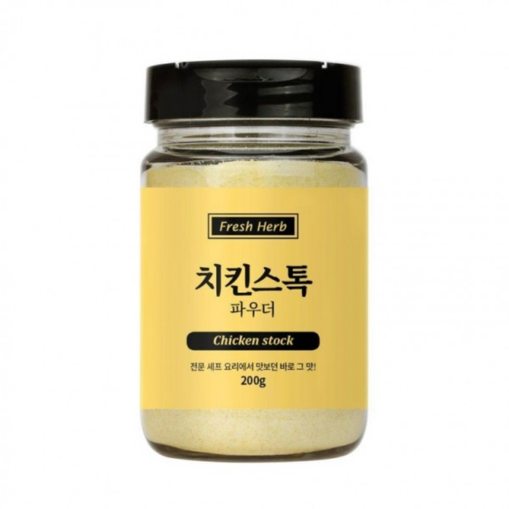 닭육수 파우더 200g 닭고기 분말 치킨 브로스 분말 요리용 육수 베이스 분말 스톡 - 상품 이미지