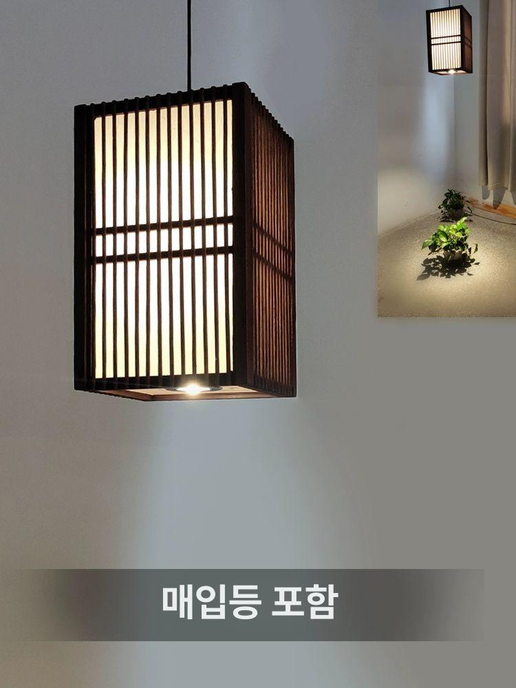 한지 조명 전통 갓 등 벽 찻집 한옥 주방 카페 종이 인테리어 - 상세 이미지 3