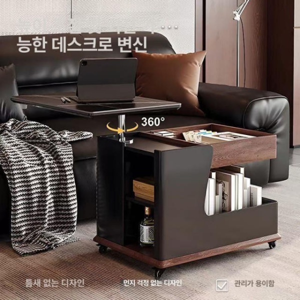 모던 리프트업테이블 소파 사이드테이블 신상 높이조절 이동식 미니 티테이블 거실테이블 테이블 - 상품 이미지