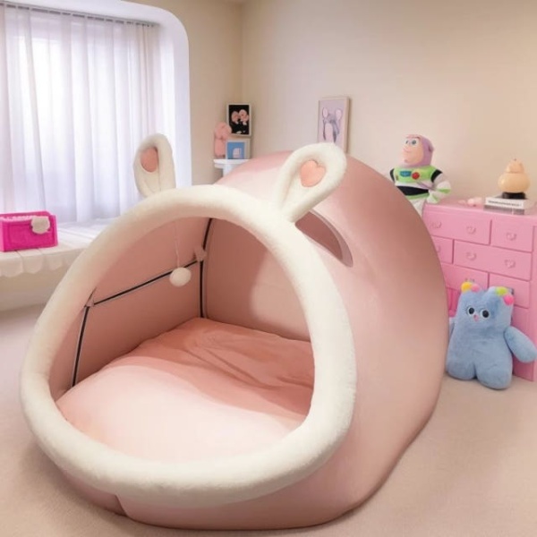 프리미엄 실내 겨울 보온 두꺼운 면 카툰 난방텐트 침대 텐트 - 상품 이미지