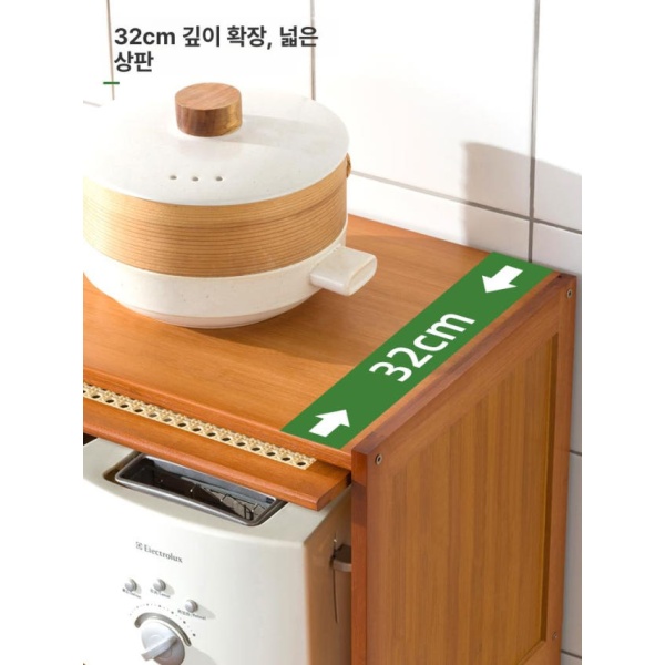 모던 라탄 정리장 간이 수납장 거실장 복도 높은 슬라이딩 - 상세 이미지 4