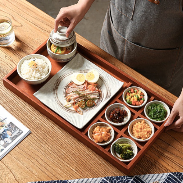 프리미엄 혼밥그릇세트 접시 도자기가 그릇세트 식기 1인 일식 - 상품 이미지