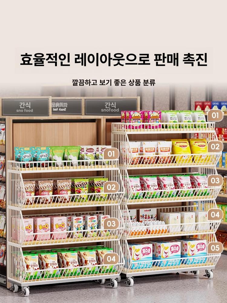 매대 진열대 편의점 철제 선반 수납 약국 상품진열장 스틸 디스플레이 - 상세 이미지 2