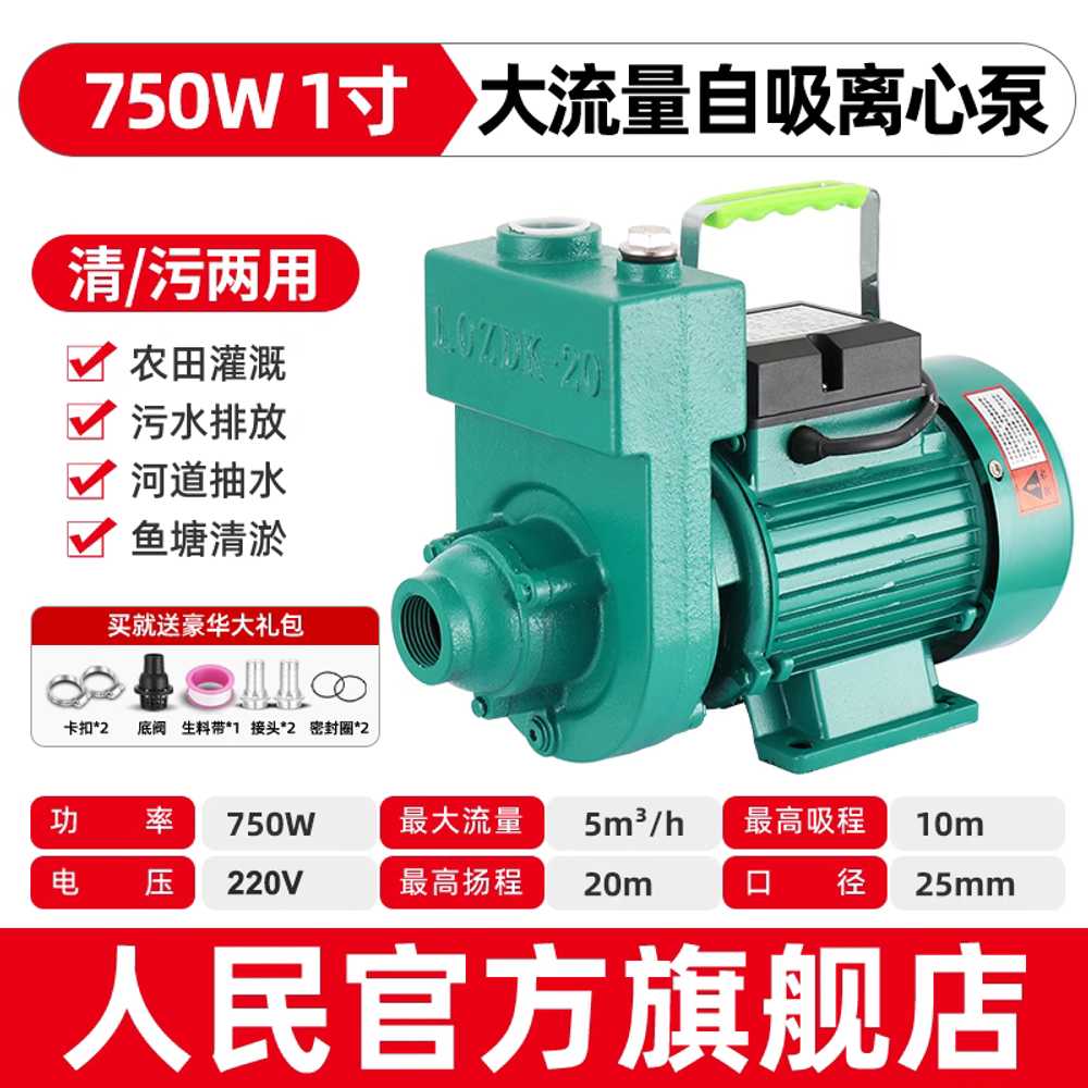 슬러지 펌프 정화 자체 가정용 용 농업 흡입 하수 도구 750W 220V 이미지 6