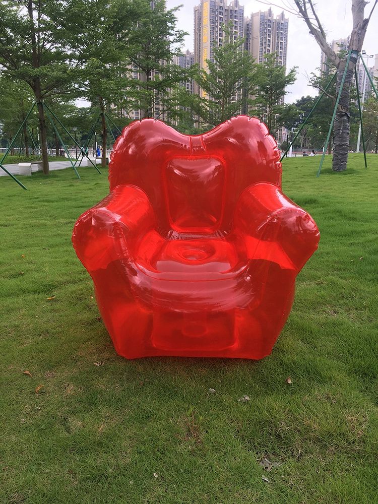 에어 소파 투명 공기 쇼파 체어 빈백 인플레이터블 PVC - 상세 이미지 4