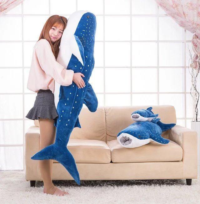 유니크한 오키나와 대형 상어 고래 귀여운 인형 딥씨블루웨일 1m 0.92kg - 상세 이미지 3