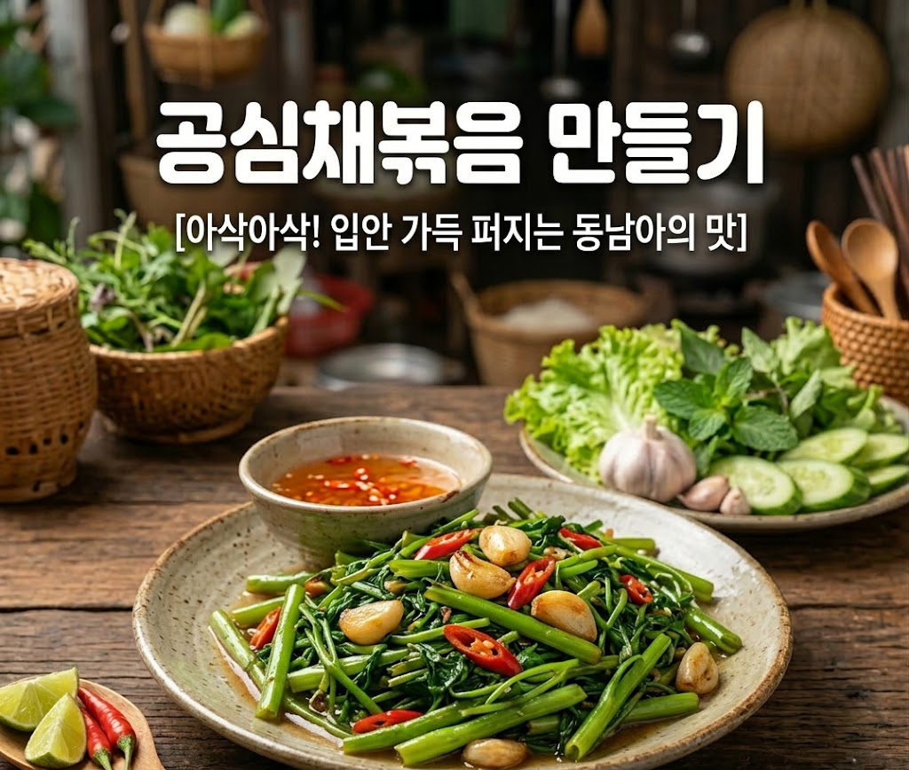 모닝글로리 공심채볶음 만들기 세트 아시안푸드 - 상품 이미지