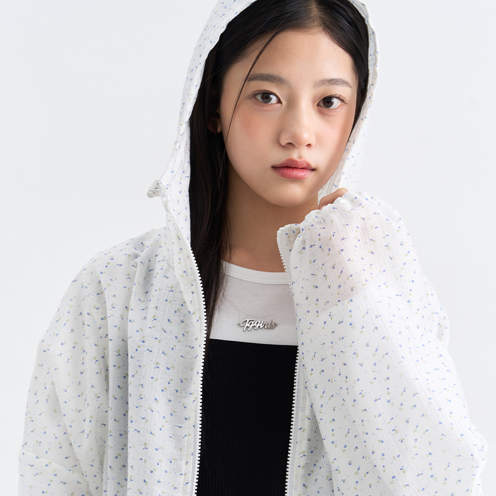 더데이걸 문양 후드 바람막이 TGJA26302 - 상세 이미지 4