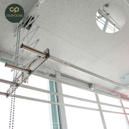 오품협력사 [이이오품] 베란다빨래걸이 천장형빨래건조대 반자동건조대 CH4180