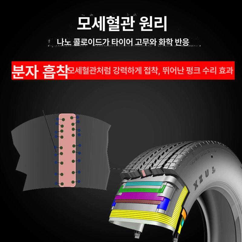 주입식 타이어 펑크 빵꾸 수리킷 자동차 수리키트 타이어 - 상세 이미지 3