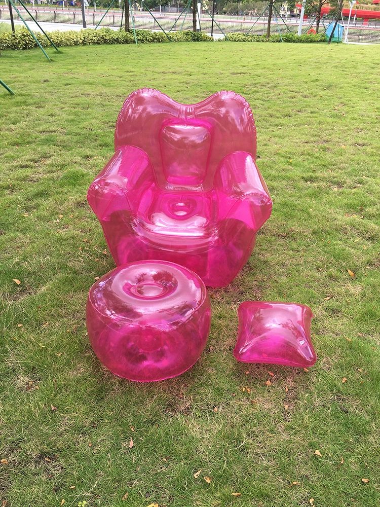 에어 소파 투명 공기 쇼파 체어 빈백 인플레이터블 PVC - 상세 이미지 5