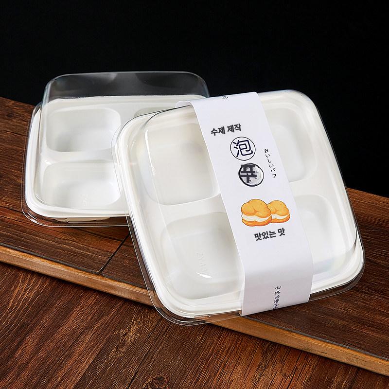 두바이쫀득쿠키 상자 모찌케이스 카페 투명 양갱 찹쌀떡 + 컬러 롱 스트립 스티커 50세트 1 - 상세 이미지 4