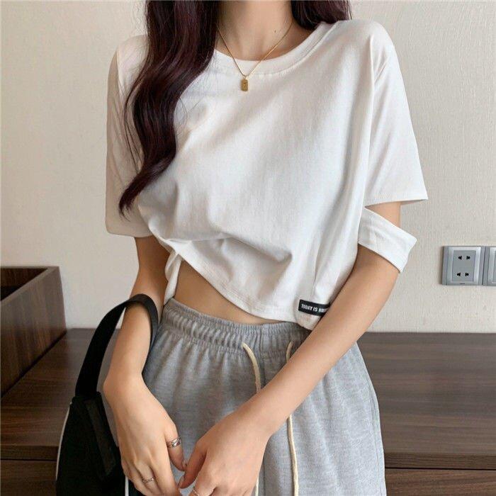 여성 댄싱복 줌바복 걸스 티 힙합 댄스복 여성 방송 - 상세 이미지 3