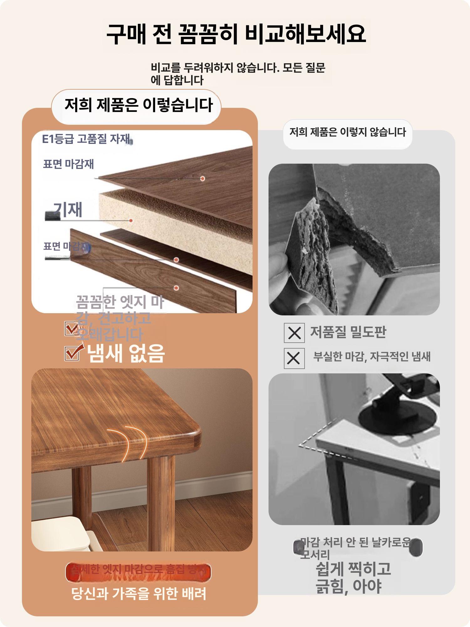 원목 테이블 거실 인테리어 커피 사이드 찻상 원목테이블 티테이블 원형 접이식 - 상세 이미지 2