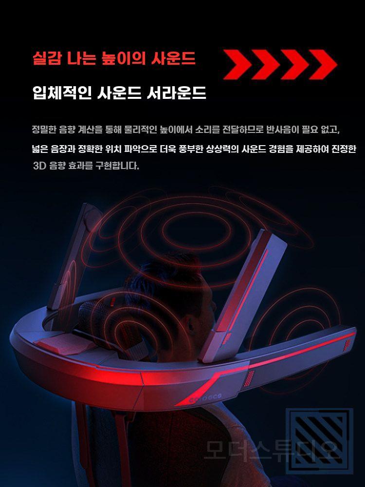 게이밍 서라운드 스피커 헤드레스트 사운드바 FPS 게이밍체어용 - 상세 이미지 5
