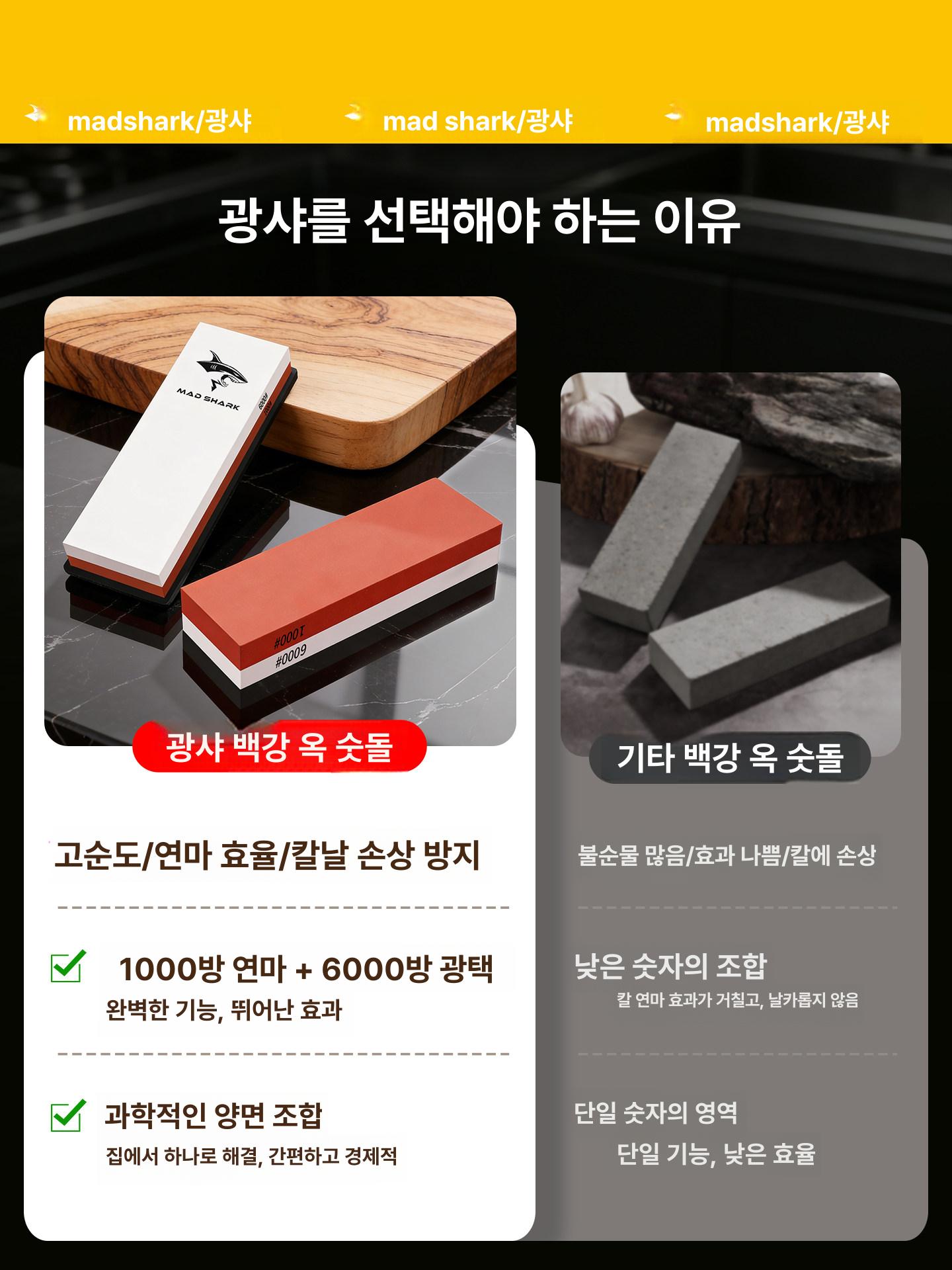 숫돌 전문가용 고급 칼가는돌 프로페셔널 연마 가이드 6000 코런덤 스톤 미끄럼 방지 매트 받침대 - 상세 이미지 3
