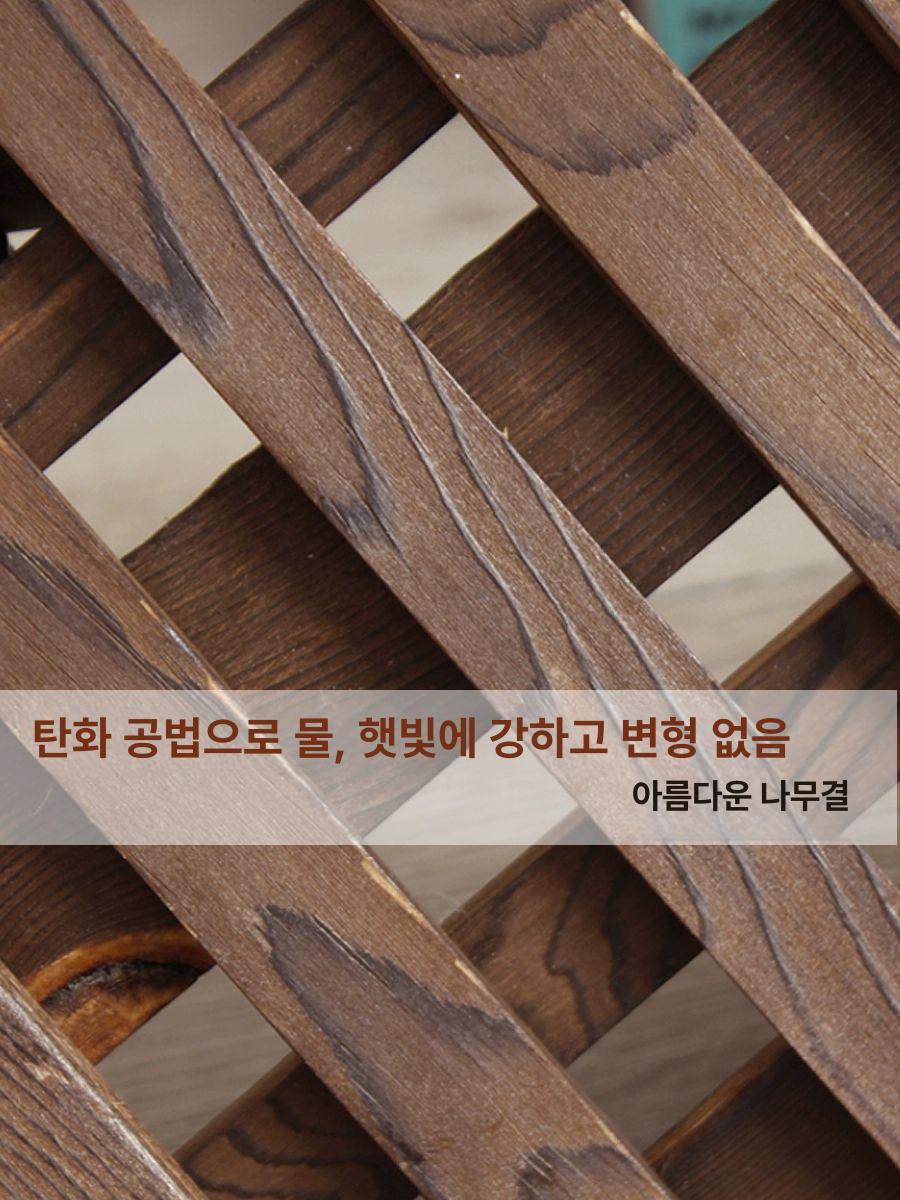이동식 화분 받침 원목 바퀴 정사각 물받이 - 상세 이미지 4