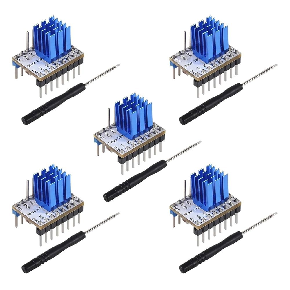 히트싱크 마이크로스텝이 장착된 3D 프린터용 5Pcs TMC2209 V3.0 스테퍼 모터 드라이버 Reprap 램프용 전류 2.8A 피크 1.4 - 상품 이미지